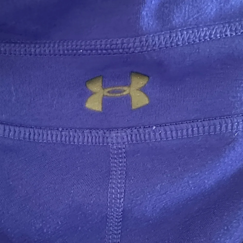 Under Armour Vibrant Blue Leggings with Ankle Zippers Small - Picture 2 of 7